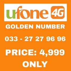 Ufone Golden number - Double repeated