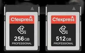 XQD / Cf express type B Card Nikon Z6, Z7, Z6ii, Z7ii, D6, D850, EOS R 0