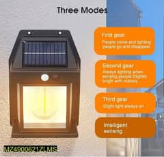 solar motion sensor outdoors wall light. 0
