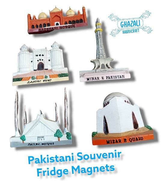 Fridge magnets . Pakistani monument fridge magnets . size 3 inches 3