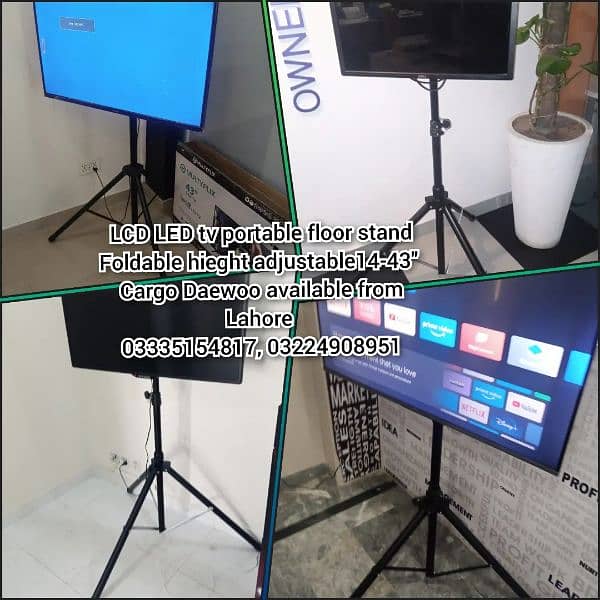 Floor stand for LCD LED tv with wheel office home institute media expo 3