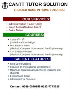Home Tutors available