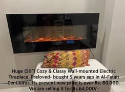 50” Electric Fireplace Display Heater and electric towel drying rack