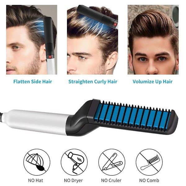 Multifunctional Hair Comb Brush Quick Hairstyle For Men 2