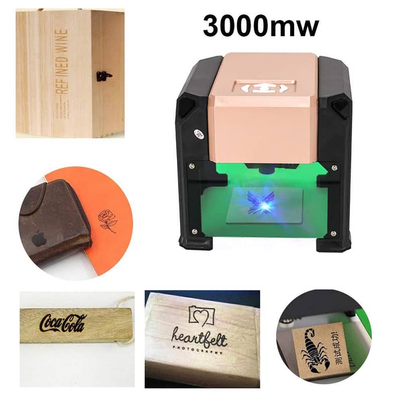 3000mw Laser Engraving Machine With Bluetooth Desktop Mini Laser Logo 3