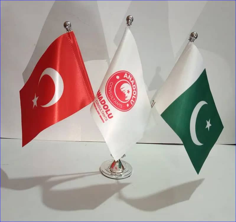 Vip Digital Hard Finish Flag & Golden pole made with turkish fabric 8