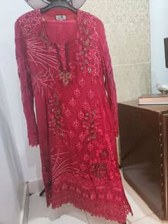 Embroidered fancy 3 pc stitched suit 0