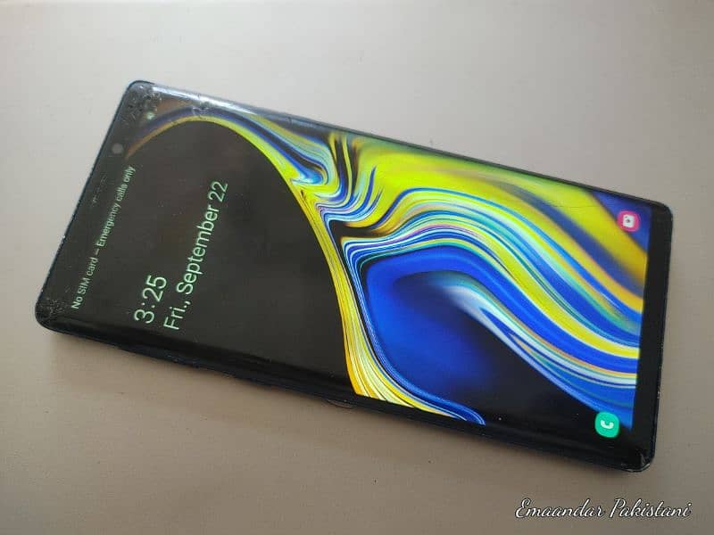 Samsung Galaxy Note 9 Without Sim Glass Crack Minor Dot 128GB Memory 7