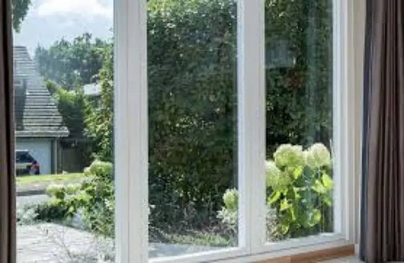 aluminium & upvc window single glaze openable door 12mm glasspartition 7