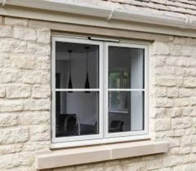 aluminium & upvc window single glaze openable door 12mm glasspartition 11
