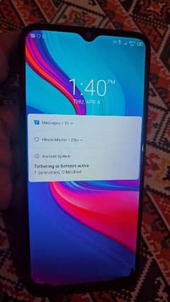 infinix hot 8 with box 10 by 9 condition All ok total genian
