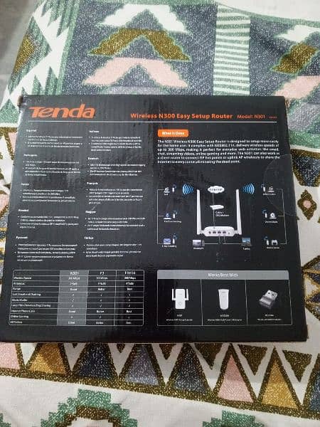 Tenda wireless N300 4 in 1 Easy setup router Model 301 1