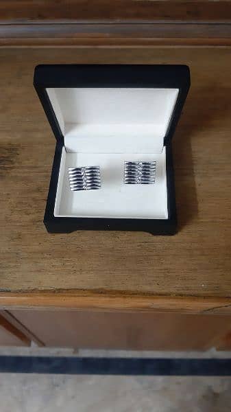 Silver steel stylish quality design wedding cufflinks (stud) for men 2