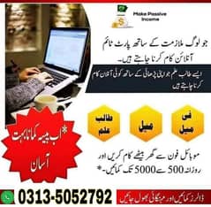 Online job available, Typing/Assignment/Data Entry/Ad posting e