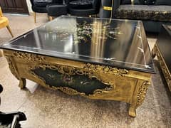 Designer Victorian center table hand painted