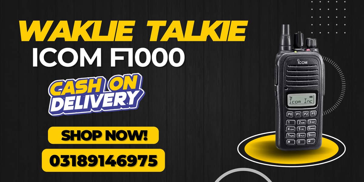 Walkie Talkie | Wireless Set Official Icom F1000 /Two Way Radio 0