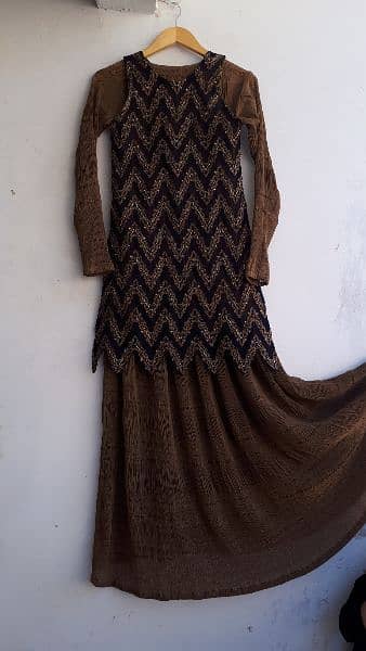 brown 3pcs fancy dress 2