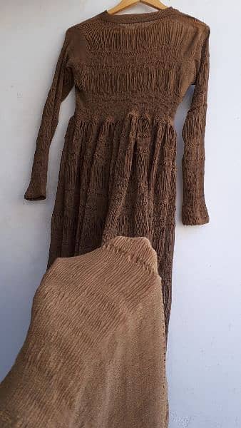 brown 3pcs fancy dress 7