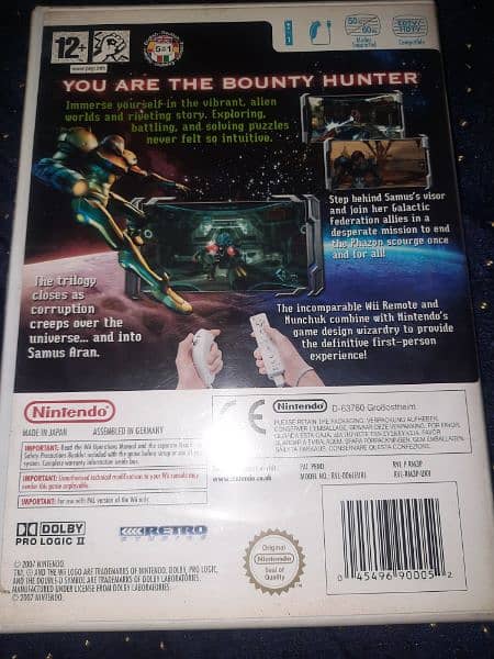 playstation wii Nintendo original DVD game metroid prime3 corruption 1