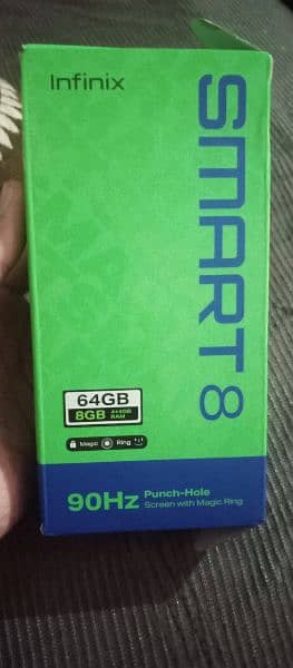 infinix smart 8 with 4+4/64 5000mh battery 0