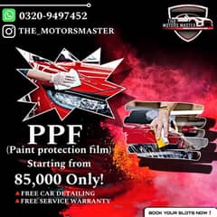 PPF (PAINT PROTECTION FILM) for all cars. starting from just 85,000.