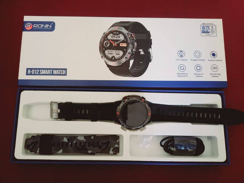 (Ronin) R-012 Rugged Smart Watch ( Round Dail) 0