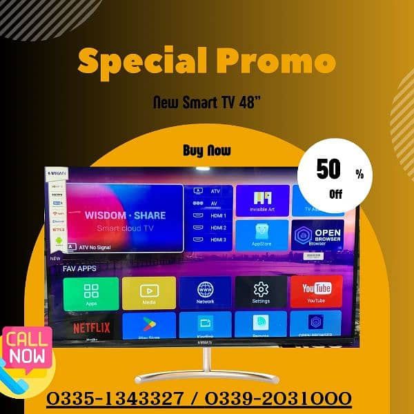 BIG SCREEN BIG SALE 65 INCH SMART LED TV 4K UHD WITH WIFI 2