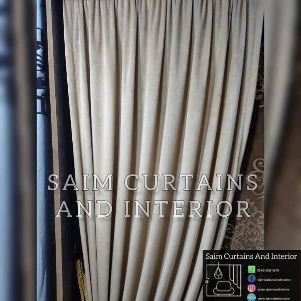 Malai Velvet Fancy Curtains 30% off, Saim Interior 4