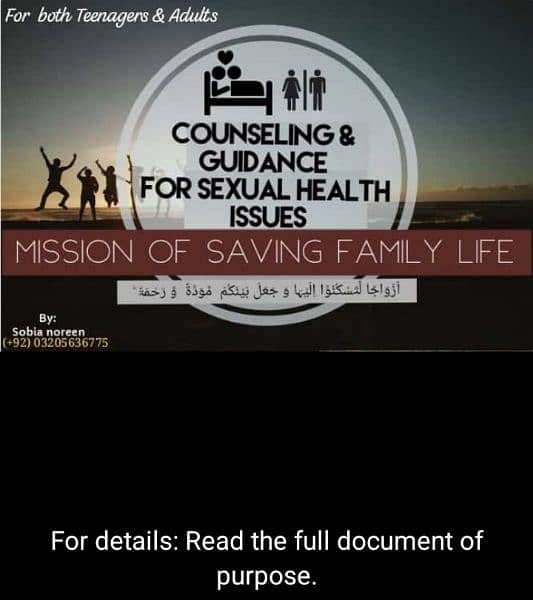 counseling & consultation related to every issue of life or decisions. 5