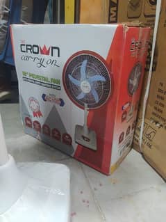 Crown Charging Fan Ac Dc Rechargeable