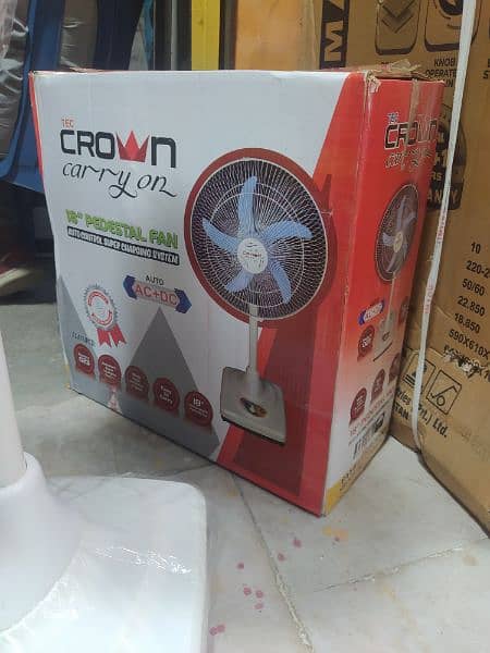 Crown Charging Fan Ac Dc Rechargeable 0