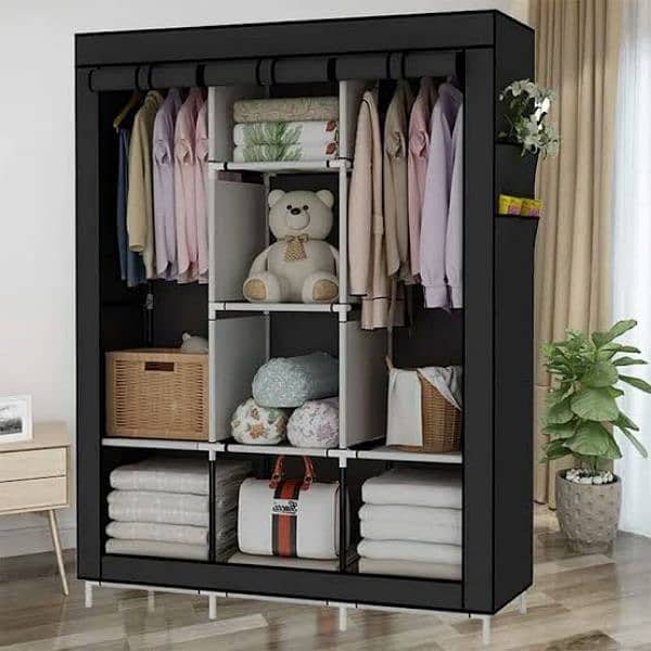 High Capacity 3 Door Folding Wardrobe Cupboard 03020062817 1