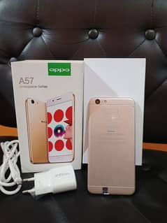 oppo A57 (4/64) Ram full new with box and charger pta proved