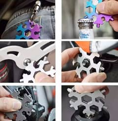 vehicle bik auto cycle car key chain light tool kit wrench set toolkit