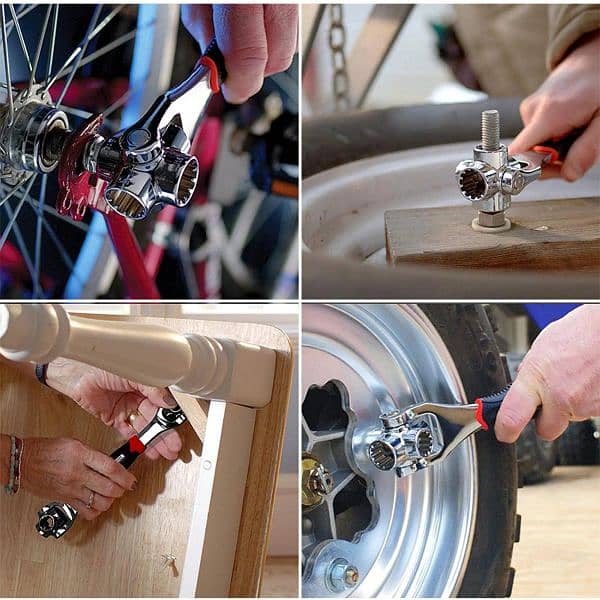 vehicle bike auto cycle car key chain light tool kit wrench set toolki 5