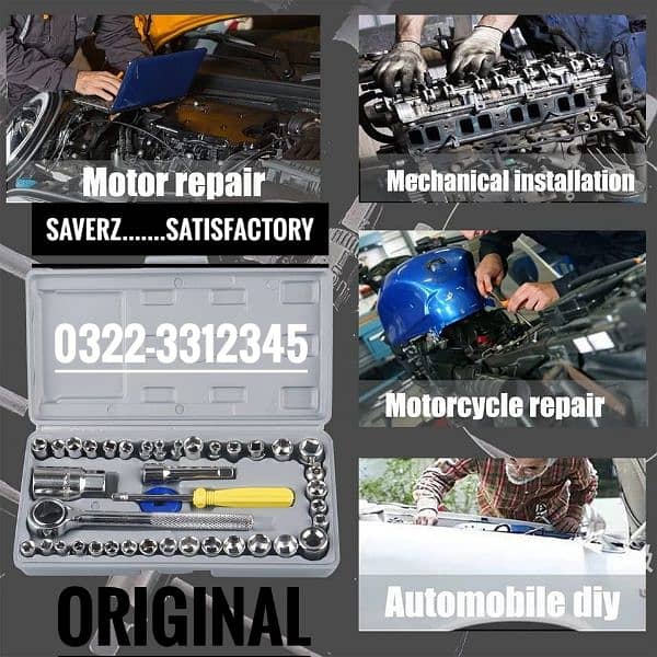 vehicle bike auto cycle car key chain light tool kit wrench set toolki 7