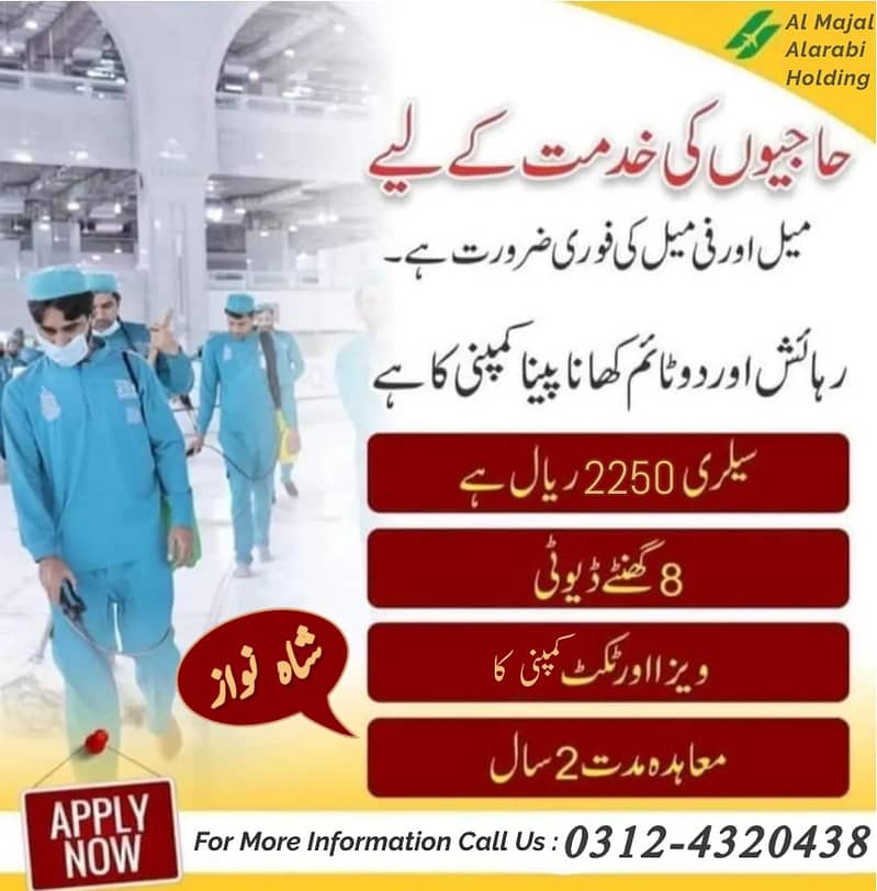 jobs in Saudia | Worker Required | Jobs In Makkah | Company visa 0
