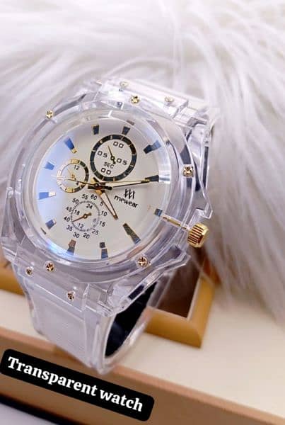 transparent diamond watch 2