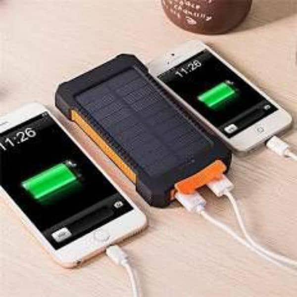 Solar Power Bank 10000mah with Dual Ports 1