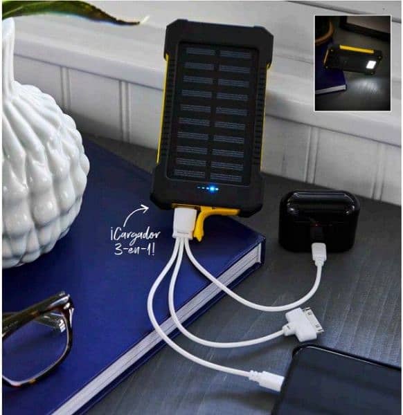 Solar Power Bank 10000mah with Dual Ports 4