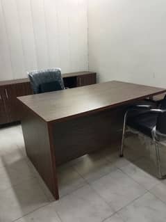Office table with drawer troliy and same almira for office