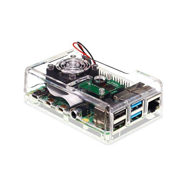 Raspberry Pi 4 Compatible Case with Built in Fan 0