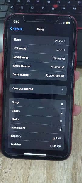 Iphone XR 64 GB Non PTA JV 5