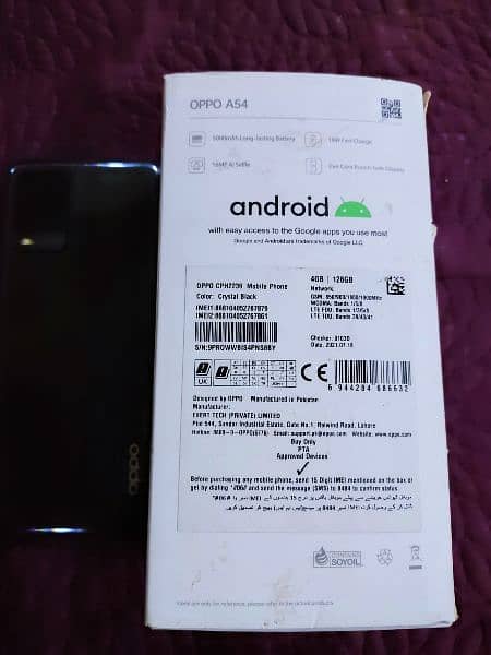 Oppo A54 4 128 in new condition 2