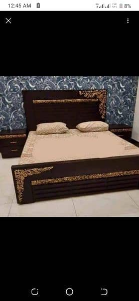 double bed bed set all kind of furniture deal call right now 5