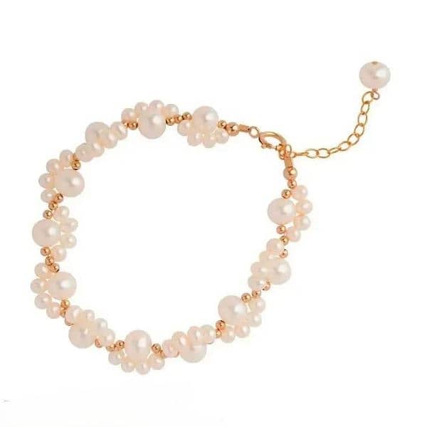 1 Pc Resin Pleated Beautiful Pearl bracelet 3