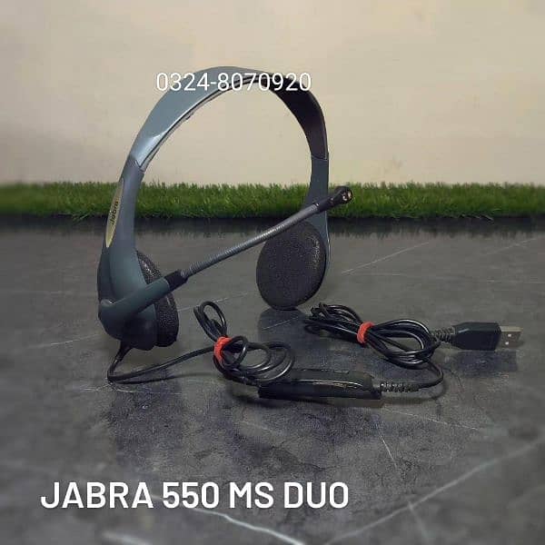 Jabra 550 150 Ms Duo Wired Headset Professional Call Noise Cancelling 1