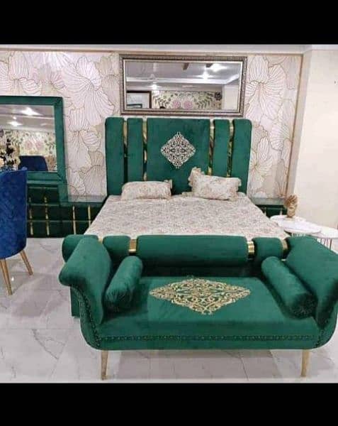 Bed set , Brass Bed set , wooden Bed set , King size Bed set 8