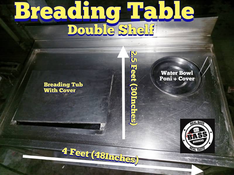 Breading Table Double Shelf ( Pure Stainless Steel) 0