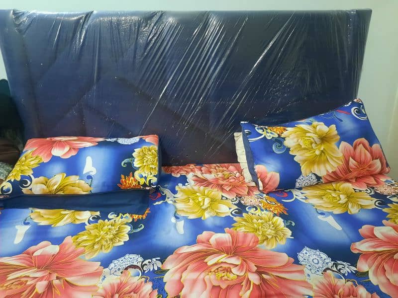 Blue poshish velvet bed set 0